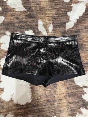 Express Black Sequin Women’s Shorts - Sleek Party Shorts